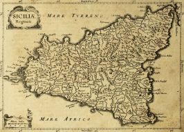 Фотообои Старая карта Сицилии