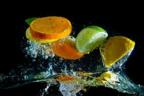 Фотообои Апельсин, лимон, лайм