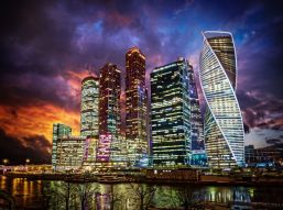 Фотообои Башни Москва Сити