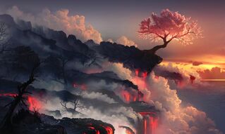 Фотообои Лавовые водопады